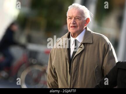 SwedenÂ weltberühmter` Fotograf Lennart Nilsson ist im Alter von 94 Jahren verstorben. LINKOPING 2010 Lennart Nilsson, fotograf. Foto Jeppe Gustafsson / SCANPIX / Kod 71935 OUT! Aftonbladet, Expressen, DN, Svenska Dagbladet, Linkopings-Posten, Motala Tidning Stockfoto